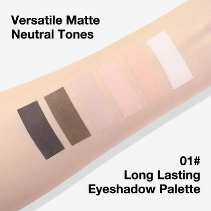 Kaely 6 Color Mini Nude Eyeshadow Palette Makeup, Highly Pigmented Eye Shadow Palette Waterproof, Natural Matte Eye Shadow Palette, paleta de sombras de ojos, Vegan & Cruelty-free, 01