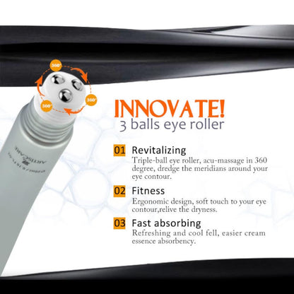 Peptide Under Eye Roller Serum With Roller Balls For Dark Circles And Puffiness | Massage Ball Cream for Fine Lines and Wrinkles | Hydrates Brightens Under Eye Area Restores Skin Firmness (PEPTIDE)