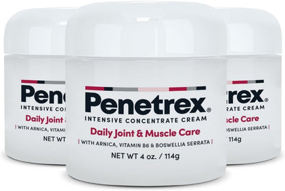 Penetrex Joint & Muscle Therapy - Soothing Comfort for Back, Neck, Hands, Feet - Premium Whole Body Rub with Arnica, Vitamin B6 MSM & Boswellia - 4oz Cream (3 Pack)