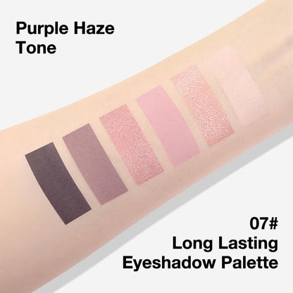 evpct 6 Colors Eye Shadow Palette Makeup for Older Women Green Eyes, Nude Pink Mauve Rose Gold Black Coffee Sparkle Shimmer Glitter Matte High Pigment Mini Travel Eyeshadow Palette, Built in Mirror