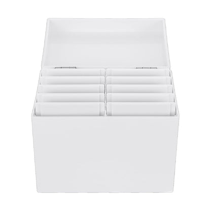 Acrylic Eyelash Storage Box, 10 Layers False Eyelashes Glue Pallet Holder Display Grafting Eye lashes Extension Close-Packed Display with 10 Pallets Makeup Organizer