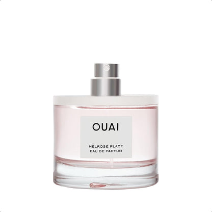 OUAI Melrose Place Eau de Parfum - Elegant Womens Perfume for Everyday Wear - Fresh Floral Scent has Notes of Champagne, Bergamot and Rose with Delicate Hints of Cedarwood and Lychee (1.7 Oz)