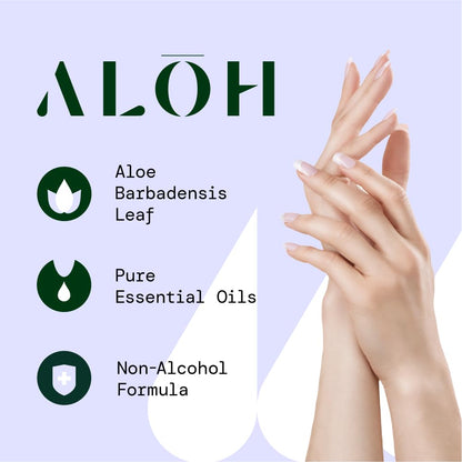 ALŌH Peppermint Eucalyptus Sanitizing Hand Wipes - Clean Hands, Clear Mind On The Go Sanitizer for Kids and Adults - Travel Size 6 packs of 20ct Wipes (120 Wipes)