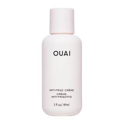 OUAI Anti Frizz Cream Travel Size - Moisturizing Hair Cream with Frizz Control & Heat Protection - Provides Hydration with Jackfruit & Beetroot Extract - Paraben, Phthalate & Sulfate Free (3 oz)