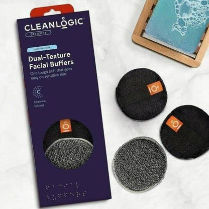 Cleanlogic charcoal infused exfoliating dual-texture