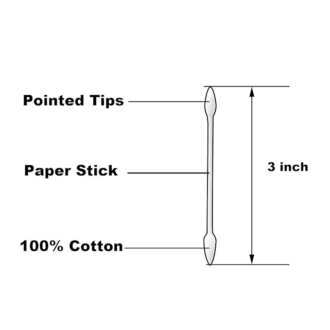 Pointed tip cotton swabs,1000 count