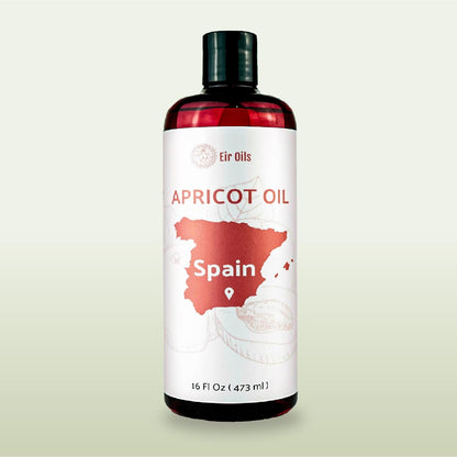 Apricot Kernel Oil - Direct from Spain and Turkey - 100% Pure Carrier Oil for Hair, Face, and Skin - Cold-Pressed Carrier Oils - (16 oz) 1 Pack