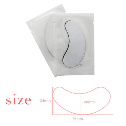 100 Pairs Set Under Eye Pads Disposable Eye Gel Patches for Eyelash Extensions Tool Kit, Black Film