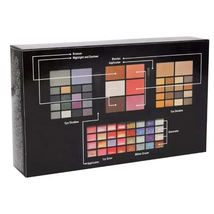 All in One Makeup Full Kit, 74 Colors Professional Makeup Gift Set, Include 36 Eyeshadow, 16 Lip Gloss, 12 Glitter Cream, 4 Concealer, 3 Blusher, 2 Highlight and Contour, 1 Bronzer