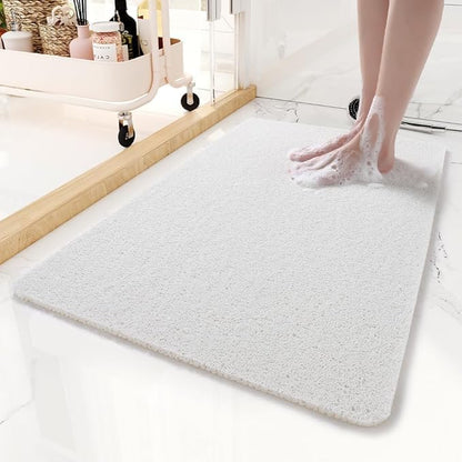 Non-Slip Bathtub Mat, 16x 24 Inch, Shower Mats for Bath Tub, PVC Loofah Bathroom Mats for Wet Areas, Quick Drying