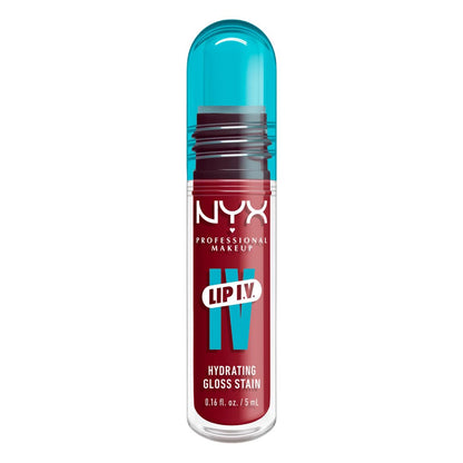NYX PROFESSIONAL MAKEUP Lip IV Hydrating Glossy Lip Stain with 12HR Hydration - Berry Thirsty (Red)