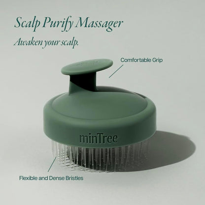 Scalp Purify Massager/Scalp Scrubber with Flexible and Dense Bristles for Hair Growth, Hair Shampoo Brush for Scalp Exfoliator, Stimulating Scalp