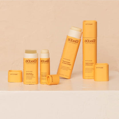 ATTITUDE Oceanly Eye Cream Stick, EWG Verified, Plastic-free, Plant and Mineral-Based Ingredients, Vegan and Cruelty-free Beauty Products, PHYTO GLOW, Unscented, 0.3 Ounce