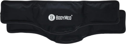 BodyMed Reusable Gel Ice Pack Cold Compress (2-Pack) for Neck - Professional Grade Cold Therapy for Injuries, Aches, Swelling, Bruises, Sprains - 21 in. x 6 in. (Neck Contour)