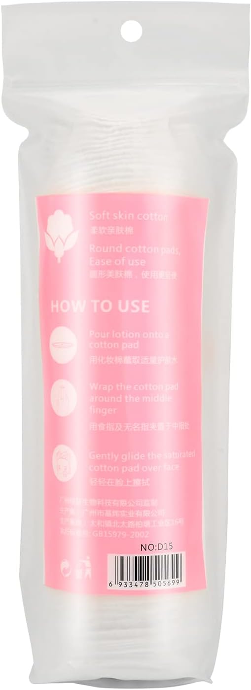 Premium cotton rounds for face