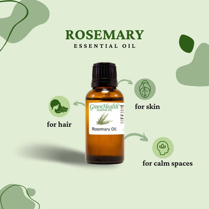 2 Bottles - 16 fl oz Rosemary Essential Oil (100% Pure & Uncut), Aluminum Bottle - GreenHealth