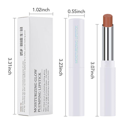 1Pcs Tinted Lip Balm Moisturizing Lipstick – Waterproof Hydrating Matte Lip Balm for Women, Creamy Natural Color Stain for Dry Lips,Soft Matte Finish with Subtle Scent (#02 Cinnamon Nude Brown)