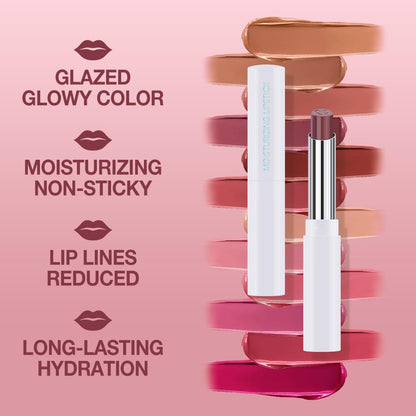 Deep Plum Tinted Lip Balm, Hydrating Sheer Soft Matte Finish Lipstick for Women, Creamy Natural Color Lip Tint Balm Lightweight And Non-greasy Lip Glow Long Lasting Waterproof for Dry Lips 04#