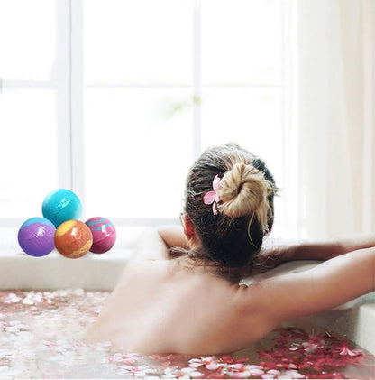 Bath Bombs Salt Balls,12 PCS Gift Set,Vanilla Lavender l Rose Extract Essential Oils,Moisturizing Dry Skin,Fizzy Spa,Relaxing,Bubble Bath Bomb for Gifts Idea for Men Women