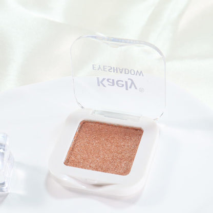 Kaely Pressed Single Eyeshadow Makeup, Champagne Gold Sparkle Highly Pigmented Monochrome Eye Shadow Palette, Waterproof Neutral Powder Mini Eyeshadow, sombras para ojos, Lightweight Blendable, 01