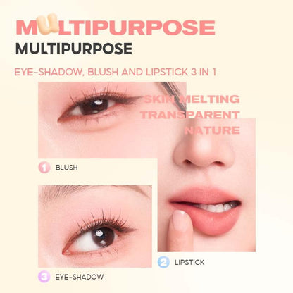 COLORKEY Soft Mist Multi-Purpose Cream | Lips & Cheeks | Eyes | Creamy | Moisturizing | Blendable Color (03 SUNSET, 2.5g)