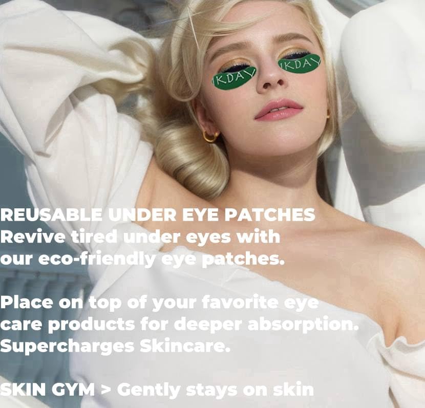 Silicone Eye Patches Reusable Under Eye Patches | Forever Eye Mask Reusable Eye Gel Pads | Eye Patches for Wrinkles &Puffy Eyes&Dark Circles| Great Skincare Routine for Face(Green-2pairs)