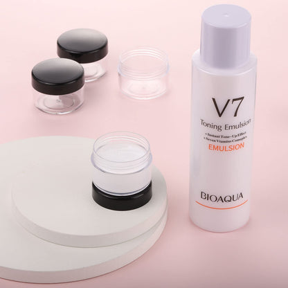 100 Count Small Sample Containers Makeup Jars 15 Gram Cosmetic Containers with Lids Black Traveling Jars Empty Bottles for Toiletries