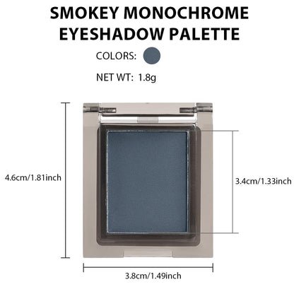 Single Nude Grey Matte Eyeshadow,Monochrome Eye Shadow,Apply Makeup Easily,Matte Pressed Powder Single Eyeshadow,24 Hour Eye Makeup Longwear Waterproof