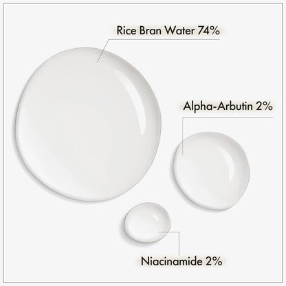 Alpha Arbutin 2% Rice Serum, Rice 746,074ppm, Alpha-Arbutin 20,000ppm, Glow, Glass skin, Pigmentation, Acne Marks, Dark Spots, Even Skin Tone, Hydrating, Korean Skin Care, 33ml / 1.11 fl.oz.