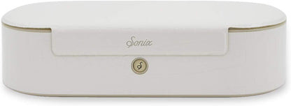 Sonix Beyond UV+O3 Sanitizer Box and Universal Charger UV and Ozone Disinfector for Phone, Mask, Makeup Brush, Nail Tool (White Croc)