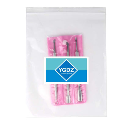 YGDZ Cuticle Pusher, 3PCS Gel Nail Polish Cuticle Remover Nail Cuticle Pusher Stainless Steel Manicure Pedicure Tools Metal Cuticle Peeler Scraper for Fingernails and Toenails