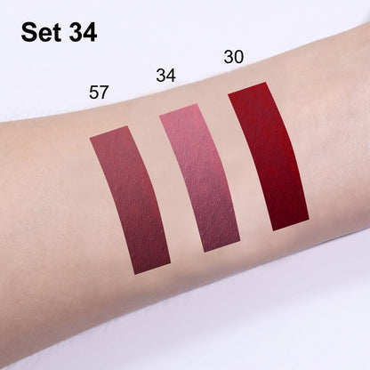 evpct 3Pcs Dark Red Nuetral Mauve Red Brown Matte Lip Liner Liquid Lipstick Stain Makeup Set for Women, Lip Liner Stain Long Lasting Waterproof Smudge Proof, Cruelty Free Lip Makeup 24 hours originale