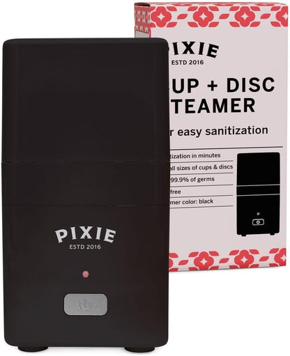 Pixie Menstrual Cup Sterilizer - Ranked 1 for The Best Steamer - Kills 99.9% of Germs with Cleaner Steam - Wash Your Period Disc or Cup in 3 Minutes! - Automatic Timing Shut-Off Switch