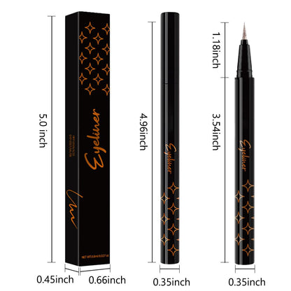 Dark Blue Metallic Glitter Liquid Eyeliner Pen – Long-Lasting Sparkly Waterproof Eyeliner for Women & Men – Tattoo-Effect Eye Makeup for Parties – Delineador Líquido con Brillo 04