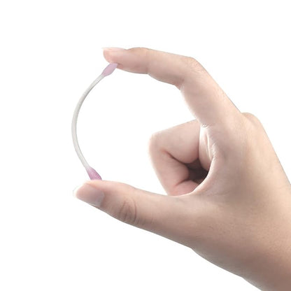 Pink cotton swabs precision pointed