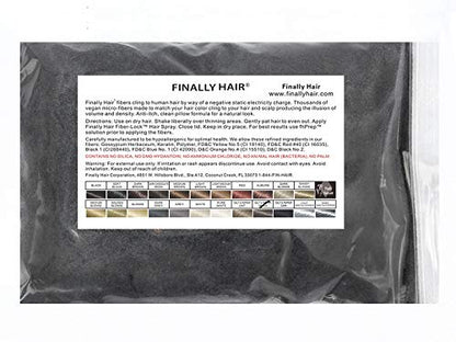 Hair Building Fibers 100 Grams Refill Your Existing Bottle. Highest Grade Fiber By Finally Hair (Medium Salt & Pepper - dark chocolate brown with white/grey highlights)