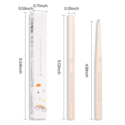 Kaely 1.5mm Skinny Gel Eyeliner Pencil,Shimmer Cat Eye Liner Makeup Pen,Cream Smooth Eyeliner Crayon,delineador de ojos contra el agua,Waterproof Long Lasting 16 Hour Wear,Vegan & Cruelty Free,06