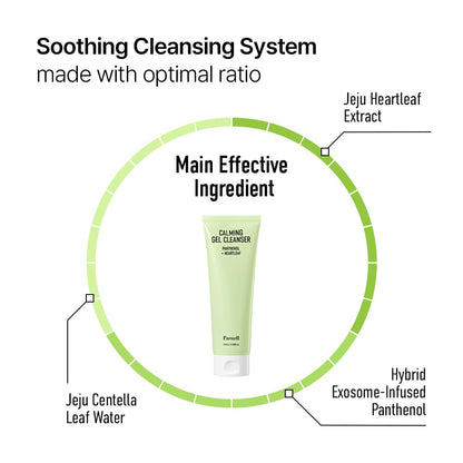 Parnell Panthenol Heartleaf Calming Gel Cleanser | 180ml / 6.08 fl.oz, soothing & moisturizing cleanser, korea skin care, korea beauty