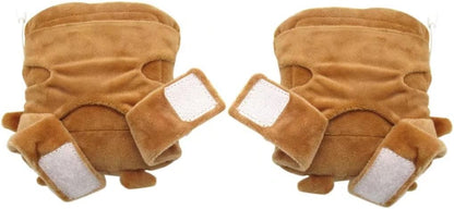 USonline911 USB Hand Warmer Heated Gloves Cute USB Heated Gloves, Half Wearable 5V USB Powered Toast Fingerless Hand Warmer