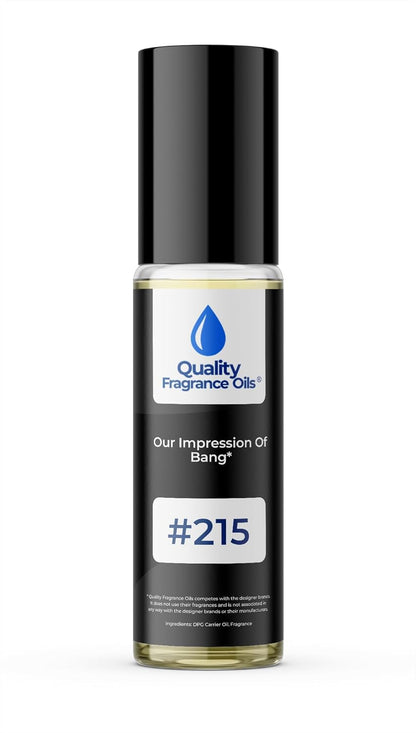 Quality Fragrance Oils' Compatible with Boom for Men Impression #215 | Long-Lasting Perfume Oil, Alcohol-Free, Strong Scent, 10ml Roll-On | Affordable Alternative to Designer Fragrances