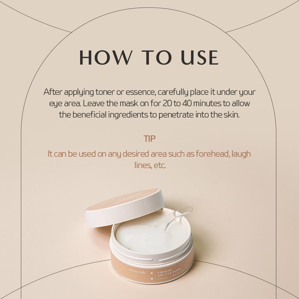 Firming Gel Eye Mask 60ea (30pairs) - Refreshing Hydrogel Eye Patch with Collagen, Peptide, Rice Ceramide, Lactobacillus Ferment for a Firm Eye Area, Reduces Fine Lines, Eye Bags, Puffy Eye