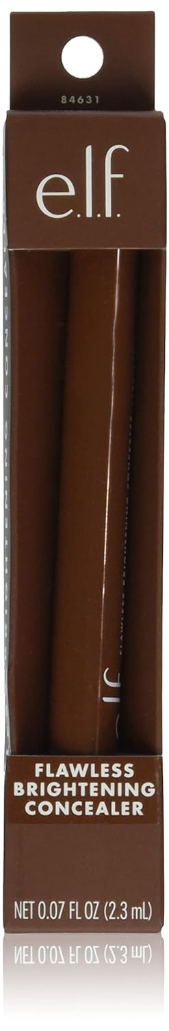 e.l.f. Flawless Brightening Concealer, Illuminating & Highlighting Face Makeup, Conceals Dark Under Eye Circles, Rich 60 W, 0.07 Fl Oz