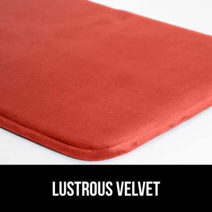 GORILLA GRIP Memory Foam Bath Mat, Soft Absorbent Velvet Bathroom Mats, Durable Dots on Underside, Machine Washable Bathmat, Carpet Rug Room Decor for Shower Tub Floor RV, 30x20 Rugs, Coral