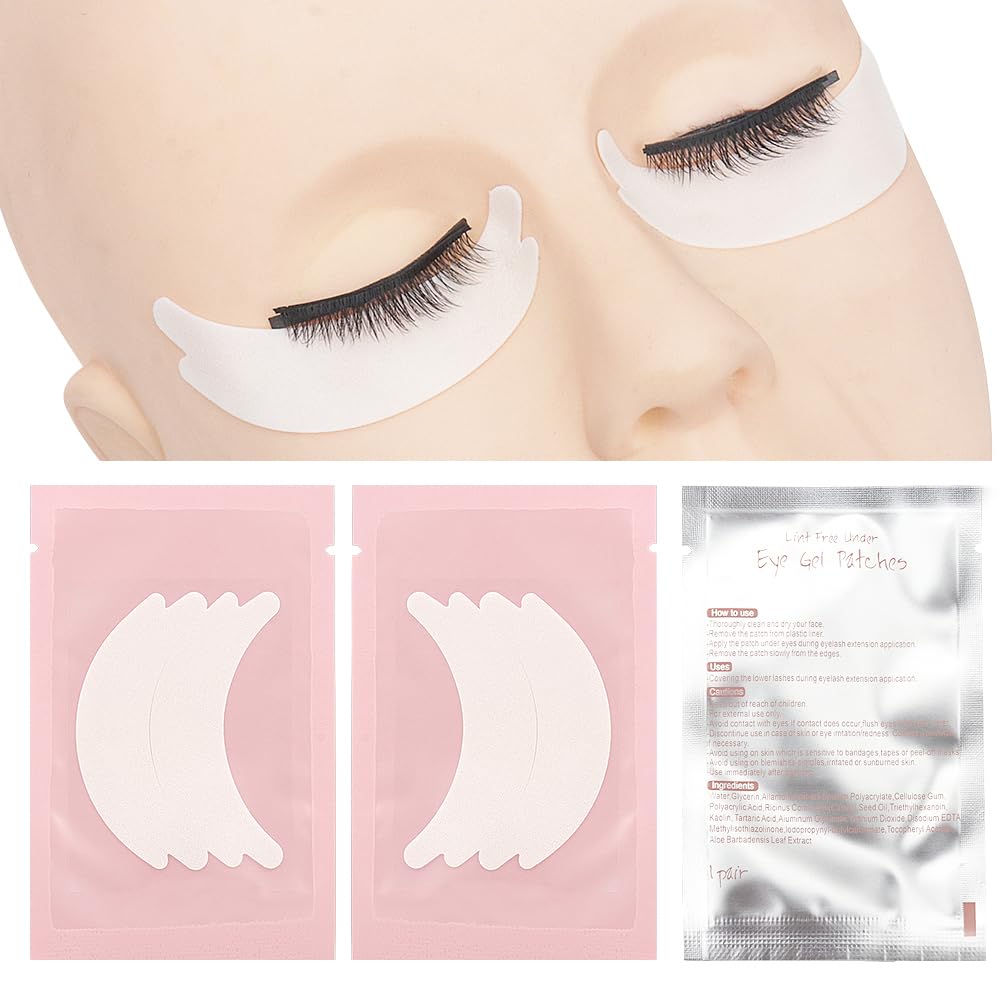 50 Pair Butterfly Under Eye Gel Pads Hydrogel Eye Patches For Eyelash Extension, Lint Free Under Hydrogel Eye Mask Pads Lash Extension Supplies(Pink