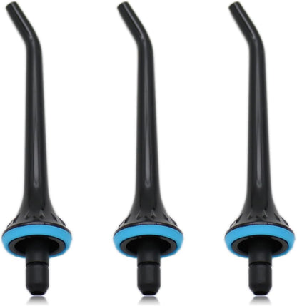 Water Flosser Replacement Tips for Mospro, Nicwell, Nicefeel, Oralfree, Jet Nozzel Black 3 PCS