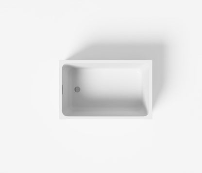 43" Acrylic Free Standing Tub，Square Shape Japanese Soaking Tub,UPC Certified, Chrome Drain & Overflow,Gloss White Finish (White, 43 NO seat)