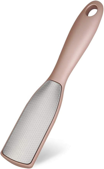 BEZOX Foot File Callus Remover, Double Sided Foot Scrubber for Dead Skin, Stainless Steel Pedicure File for Cracked Heel W/Cloth Storage Bag & Gift Box