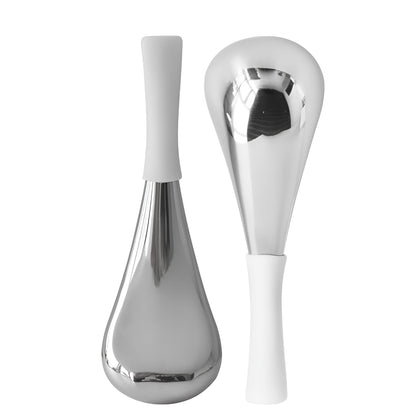 Ice Globes for Face & Eyes, Unbreakable Stainless Steel Cryo Sticks for Beauty Routines, Facials Cold Roller Cooling Globes for Puffiness, Wrinkles, Dark Circles, Headaches(White)