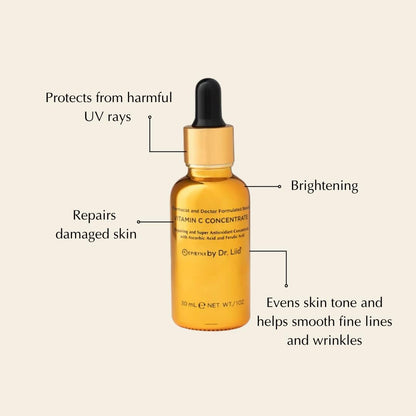 Vegan Antioxidant Rejuvenating Face Serum - Vitamin C- Repairs Damaged Skin Barrier - Gluten Free for Sensitive Skin EpiLynx by Dr. Liia