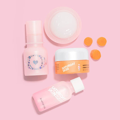 Saturday Skin Face Moisturizer Water Cream Mini Size, Vegan Natural Facial Moisturizer Oil-free Gel Cream From Alaska Glacier Water Day & Night Cream Hydrating and Reduce Wrinkles(1.01 Fl Oz (30ml))